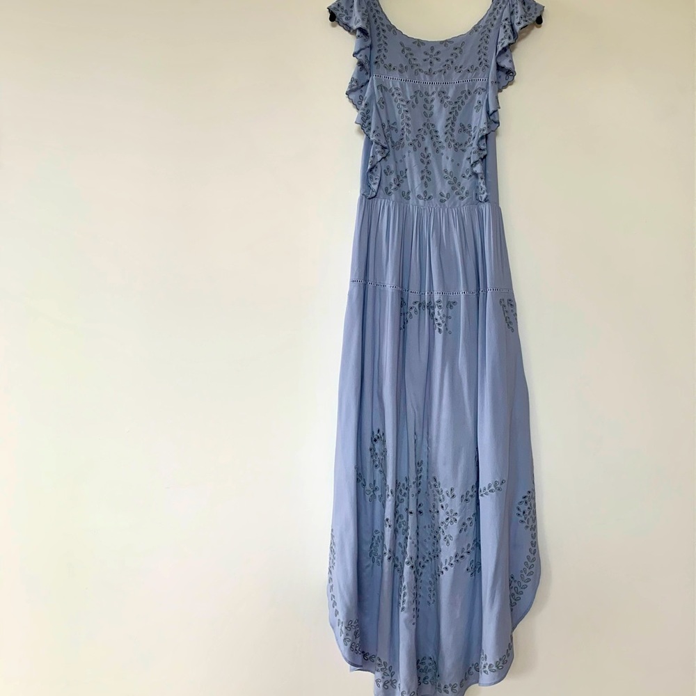 Free People romantic bohemian maxi dress size S